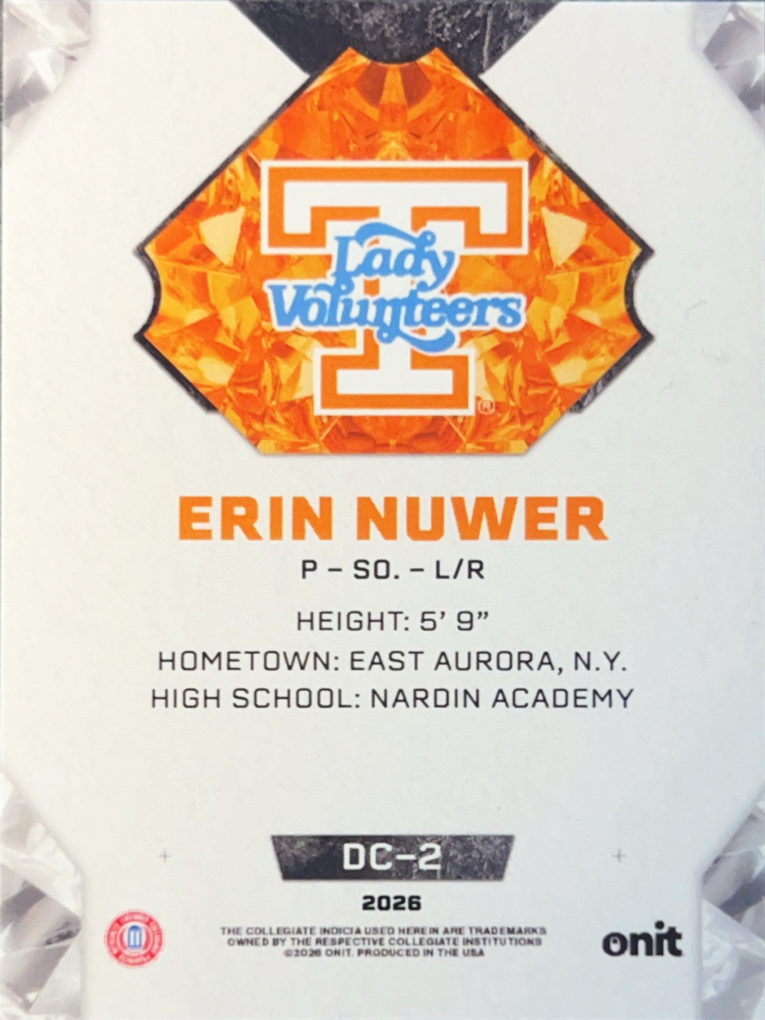 2020 ONIT Diamond Cut Erin Nuwer #DC-2