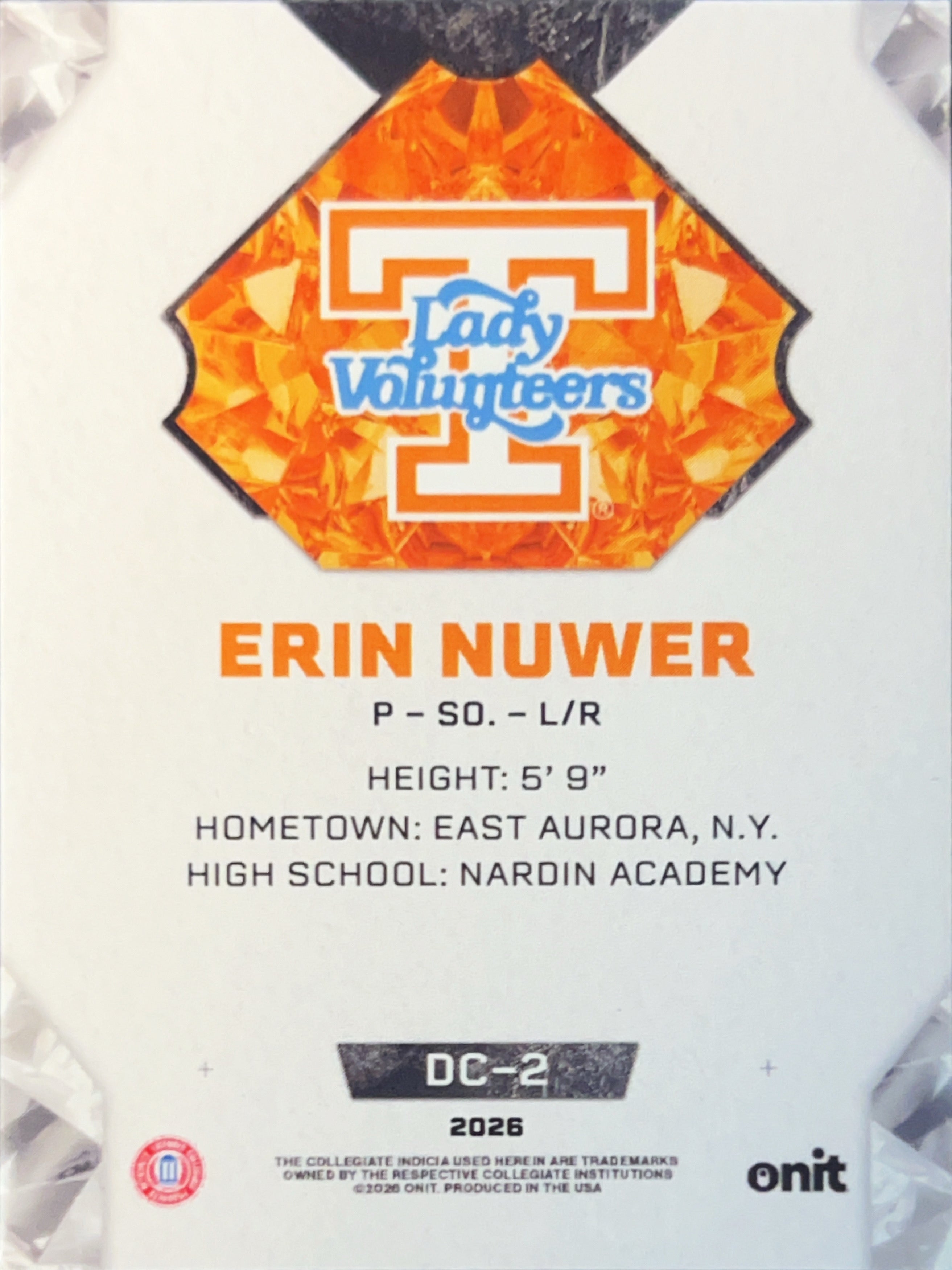 2026 ONIT Diamond Cut Erin Nuwer #DC-2