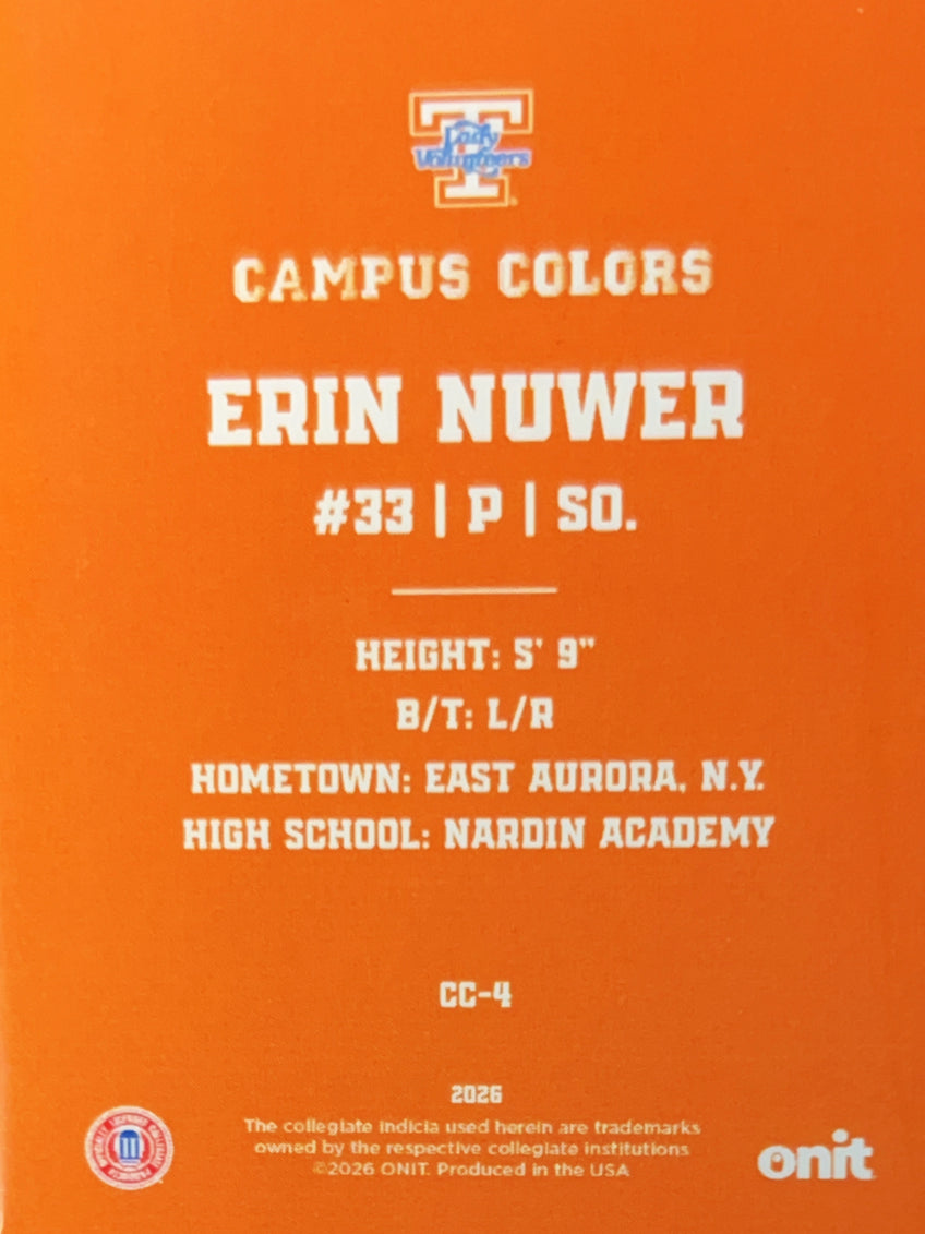 2026 ONIT Campus Colors Erin Nuwer #CC-4 Orange Sparkle