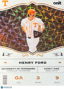 2026 Onit Tennessee Baseball Henry Ford #GA-3 Holo
