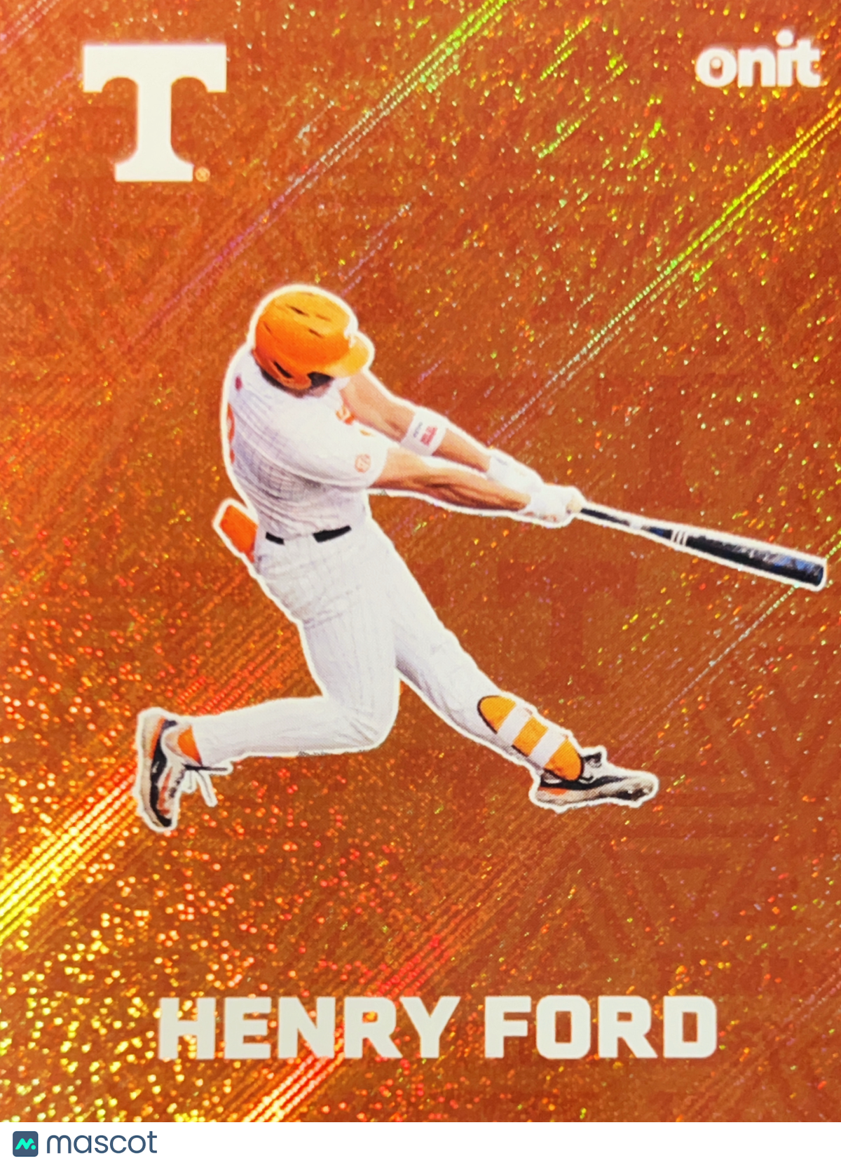 2026 Onit Tennessee Baseball Henry Ford #F-5 Orange Shimmer