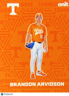 2026 ONIT Tennessee Baseball Brandon Arvidson #F-1