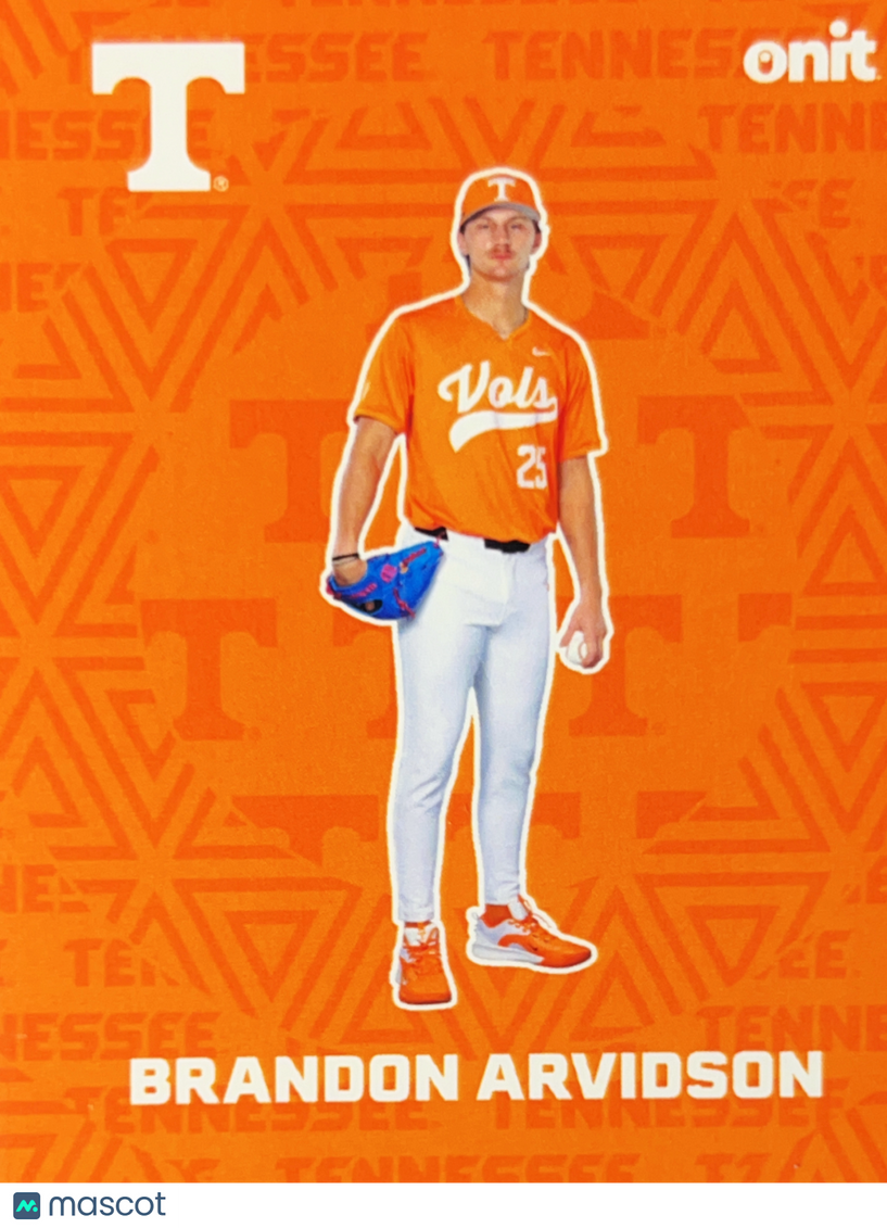 2026 ONIT Tennessee Baseball Brandon Arvidson #F-1