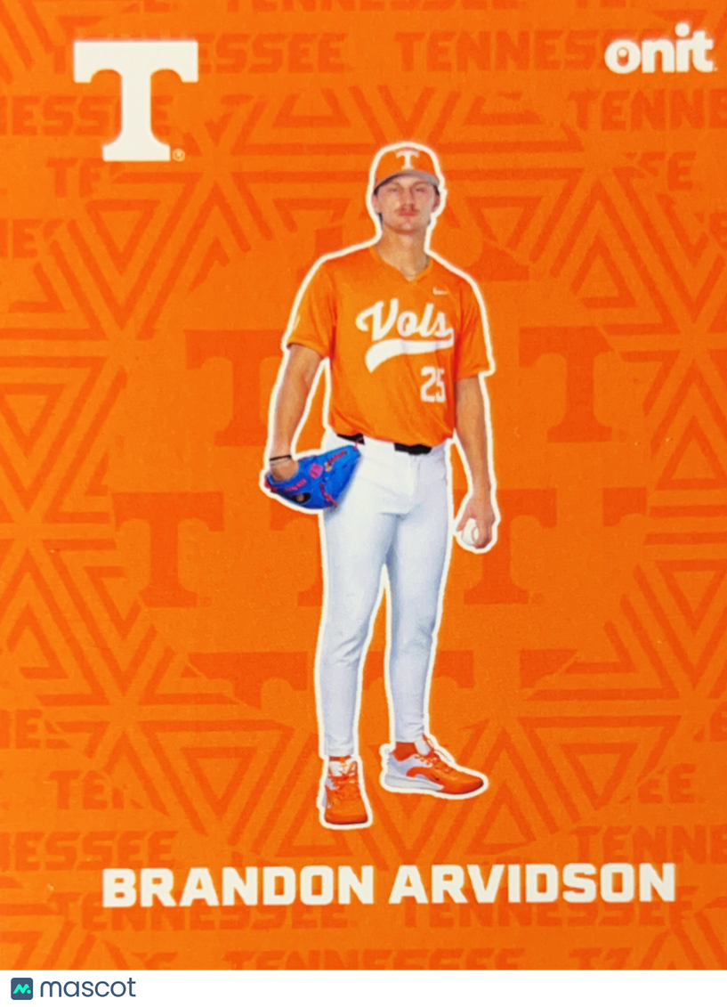 2026 ONIT Tennessee Baseball Brandon Arvidson #F-1