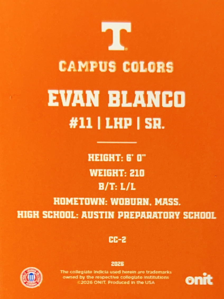 2026 ONIT Gameday Campus Colors Evan Blanco #CC-2