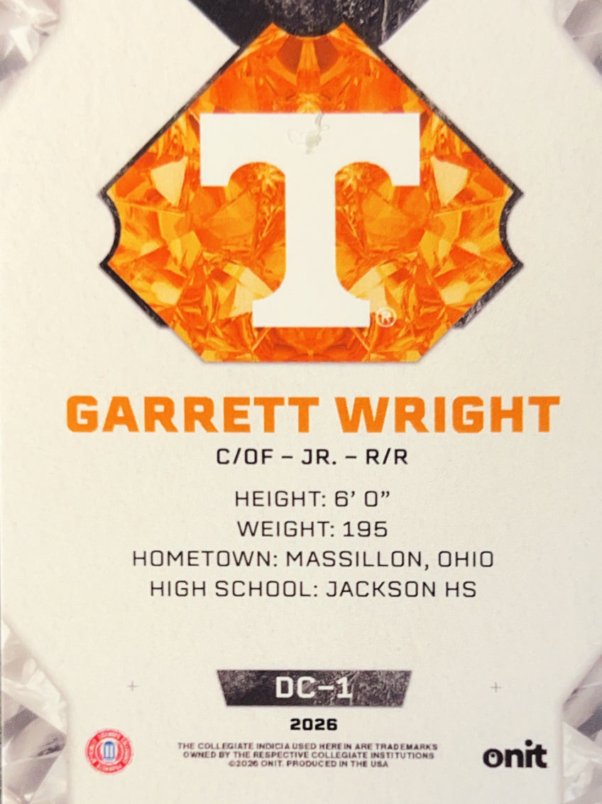 2026 Onit Diamond Cut Garrett Wright #DC-1