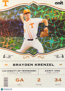 2026 ONIT Tennessee Baseball Brayden Krenzel #GA-2 Holo