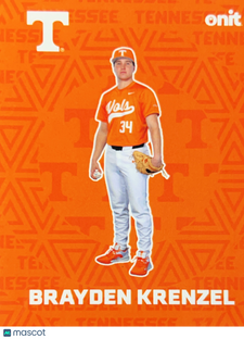 2026 ONIT Tennessee Baseball Brayden Krenzel #F-2