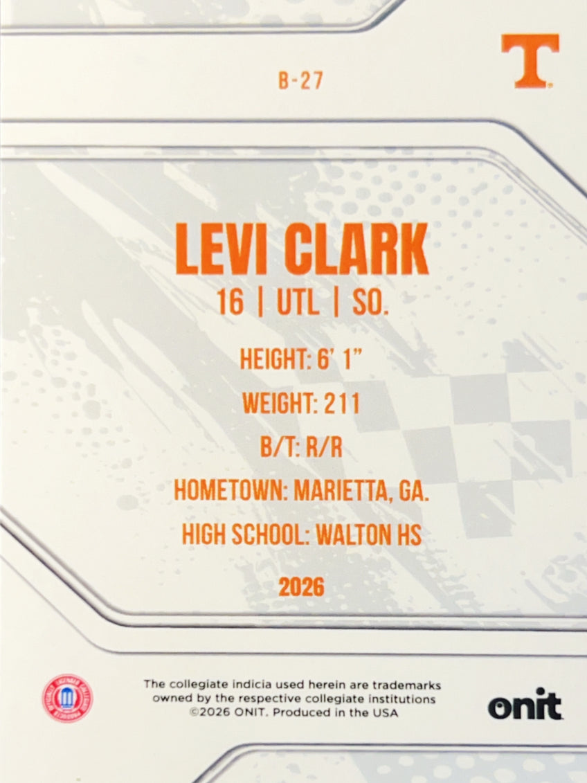 2026 ONIT Tennessee Baseball Levi Clark #B-27