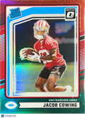 2024 Panini Donruss Optic Prizm Jacob Cowing #378 Red & Green