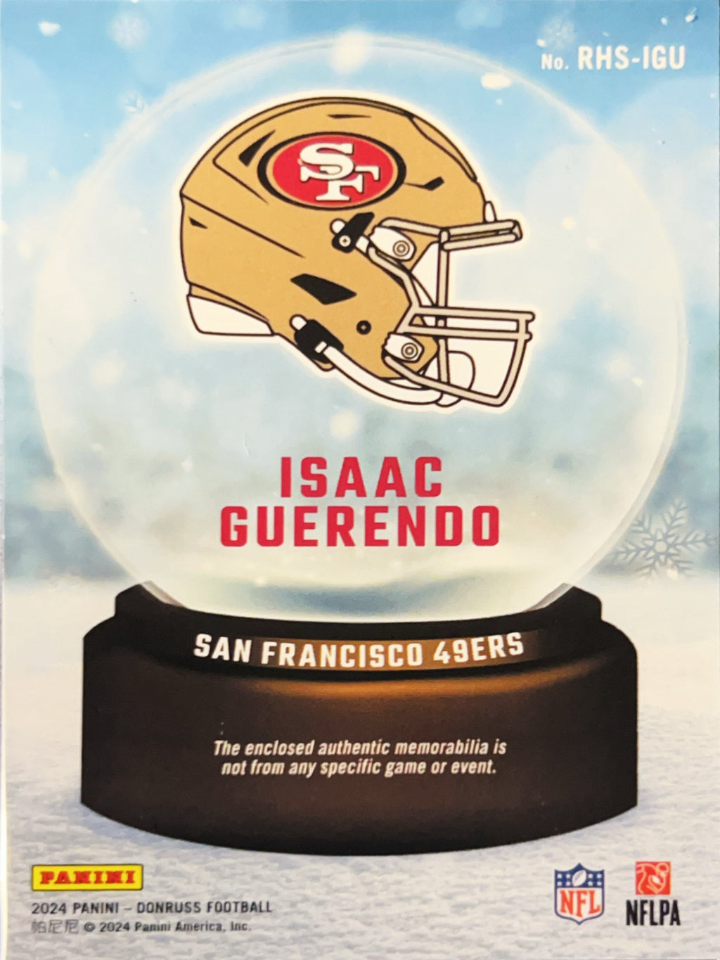 2024 Panini Donruss Rookie Sweaters Isaac Guerendo #RHS-IGU RC Memorabilia