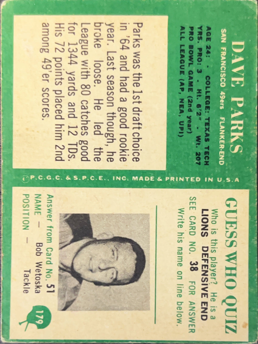 1966 Philadelphia Dave Parks #179