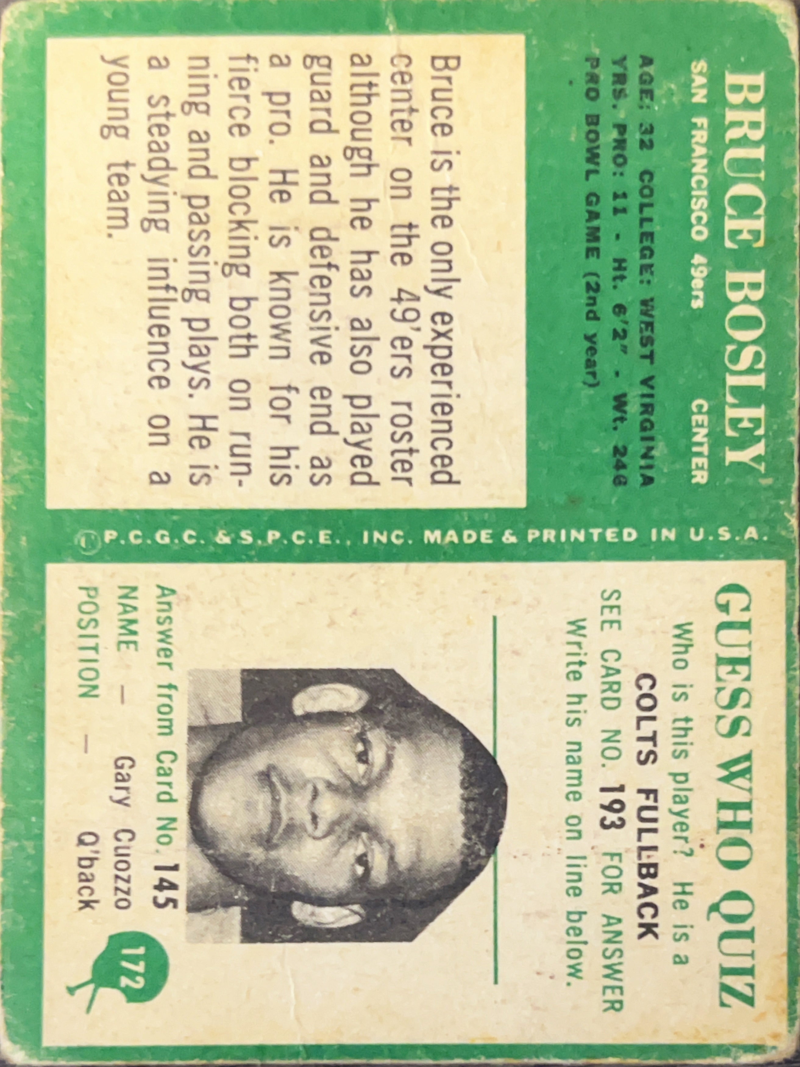 1966 Philadelphia Bruce Bosley #172
