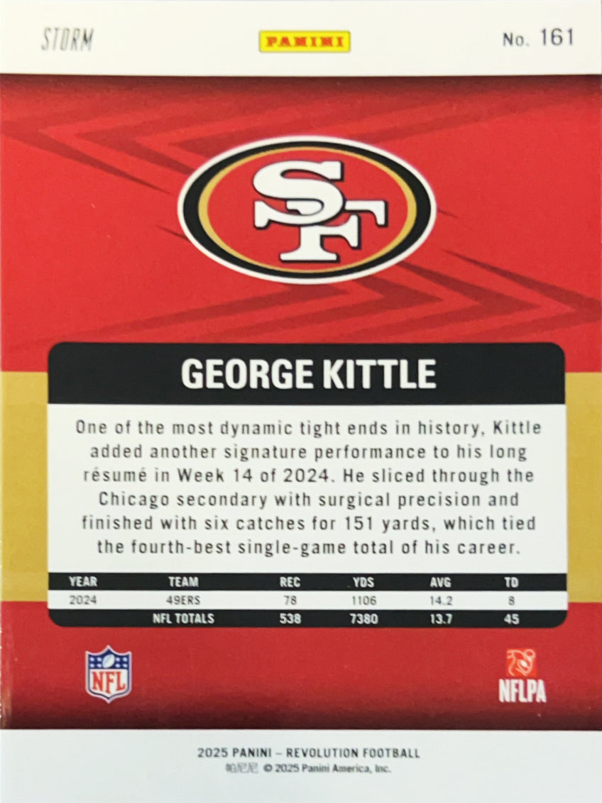 2025 Panini Revolution Football George Kittle #161 Storm