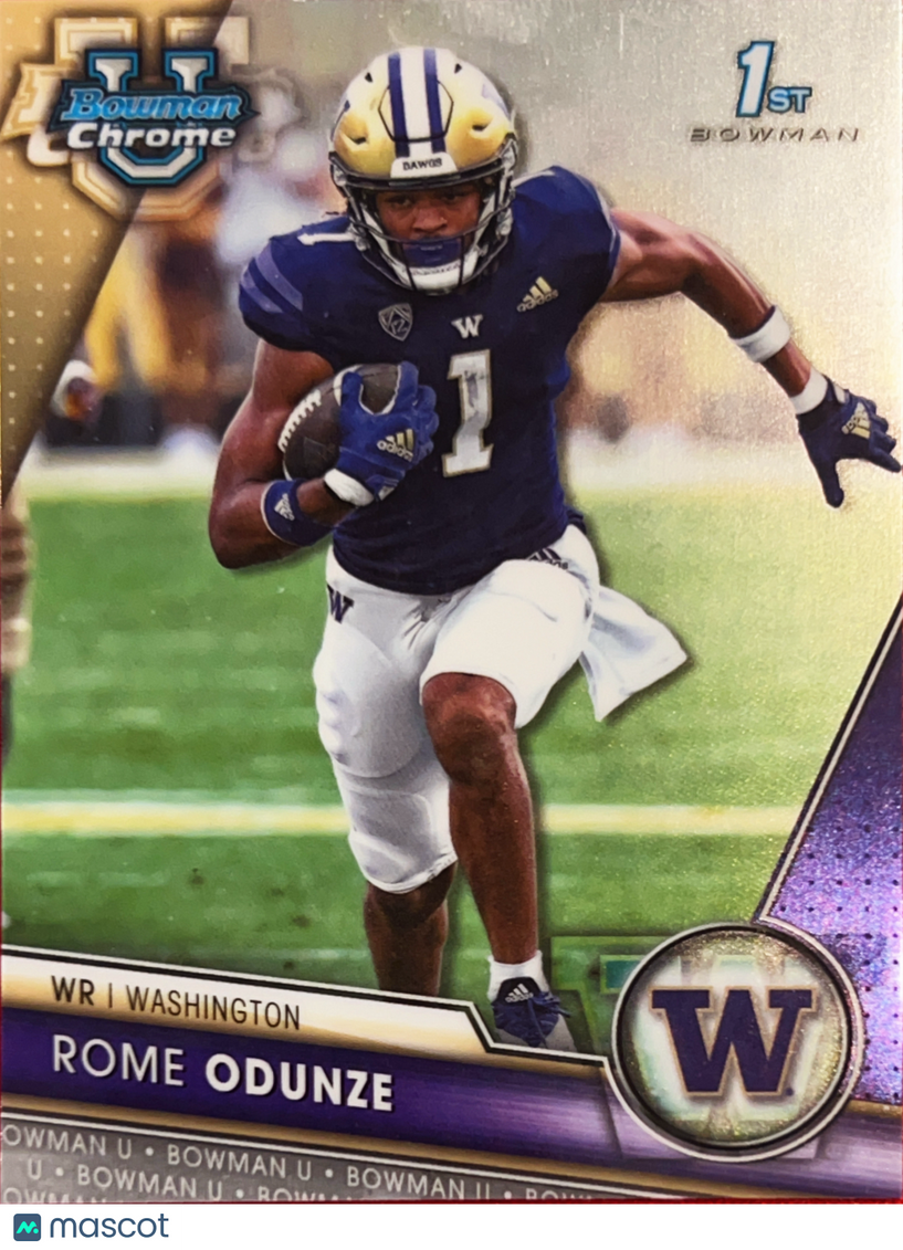 2023 Bowman Chrome University Rome Odunze #138 /50 1st Bowman
