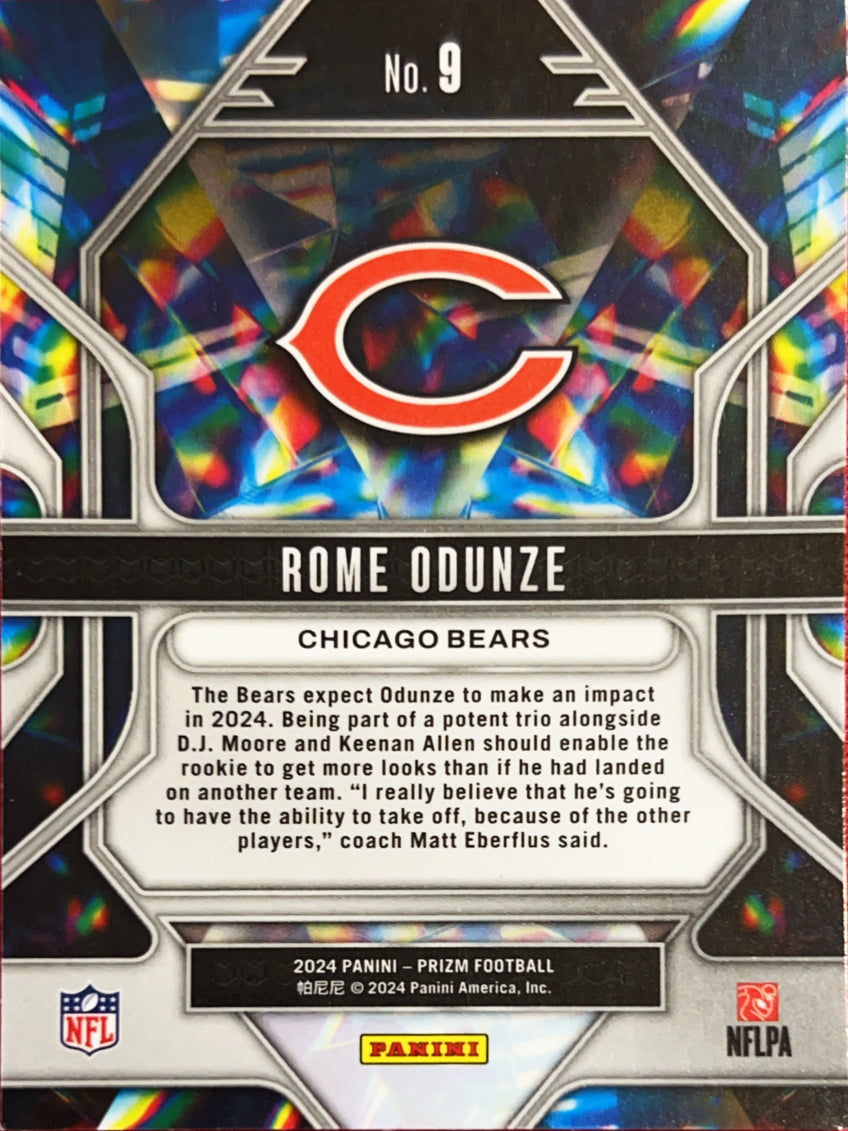 2024 Panini Prizm Prizmatic Rome Odunze #9 RC