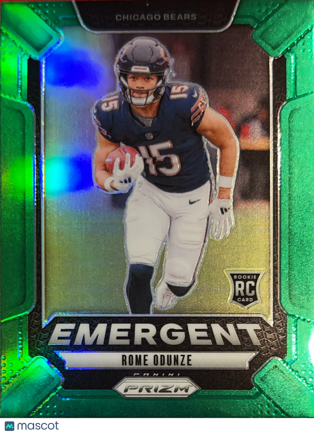 2024 Panini Prizm Emergent Rome Odunze #11 Green RC