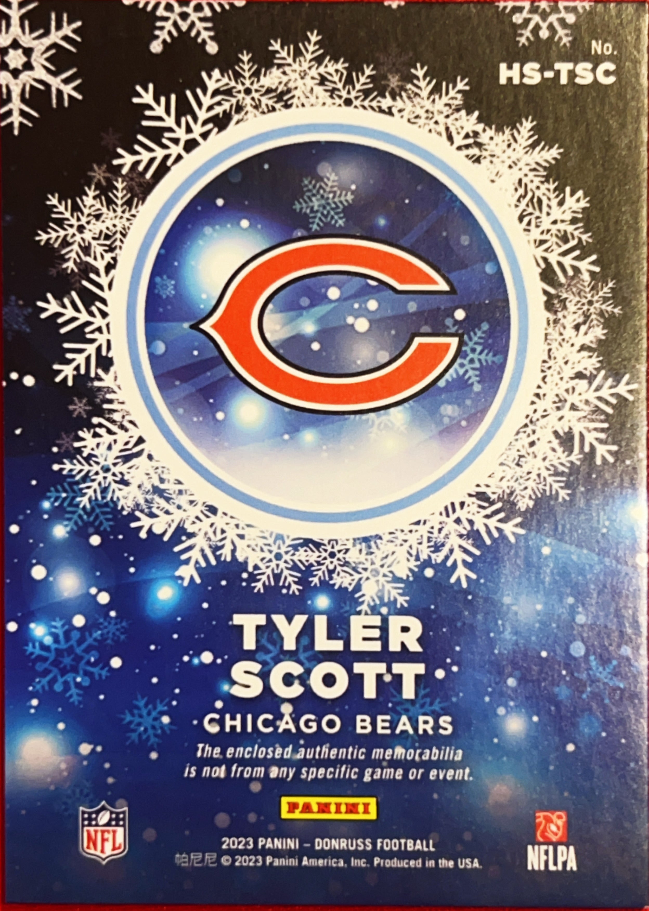 2023 Panini Donruss Rookie Sweaters Tyler Scott #HS-TSC RC Memorabilia