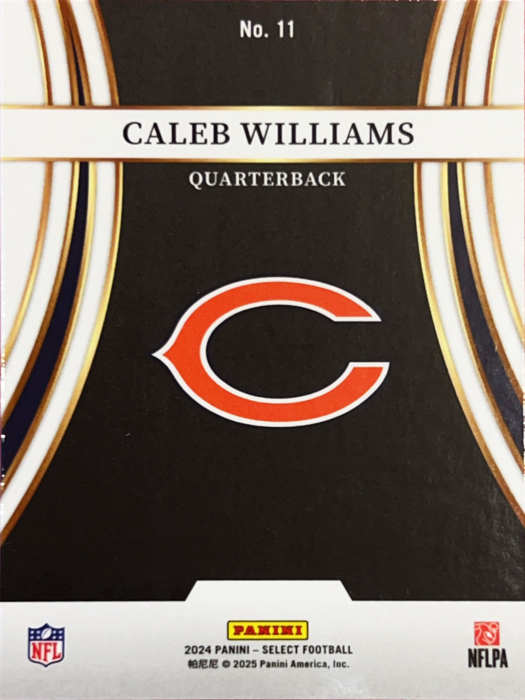 2024 Panini Select Turbocharged Caleb Williams #11 Prizm RC