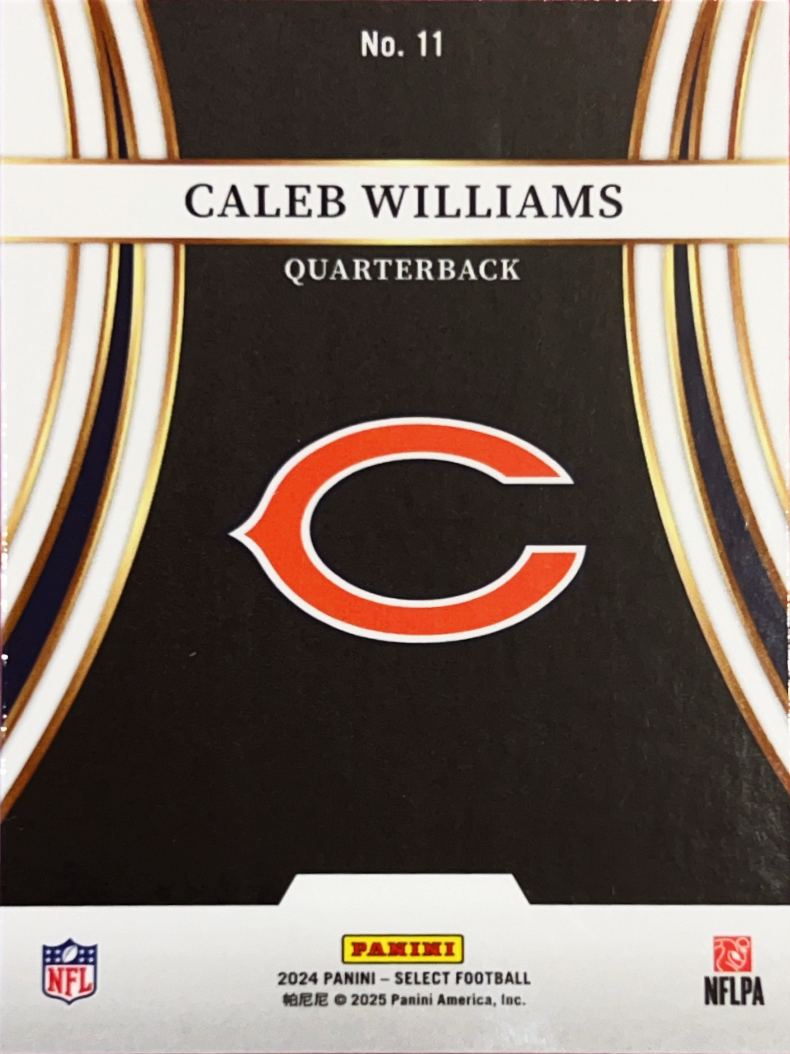 2024 Panini Select Turbocharged Caleb Williams #11 Prizm RC