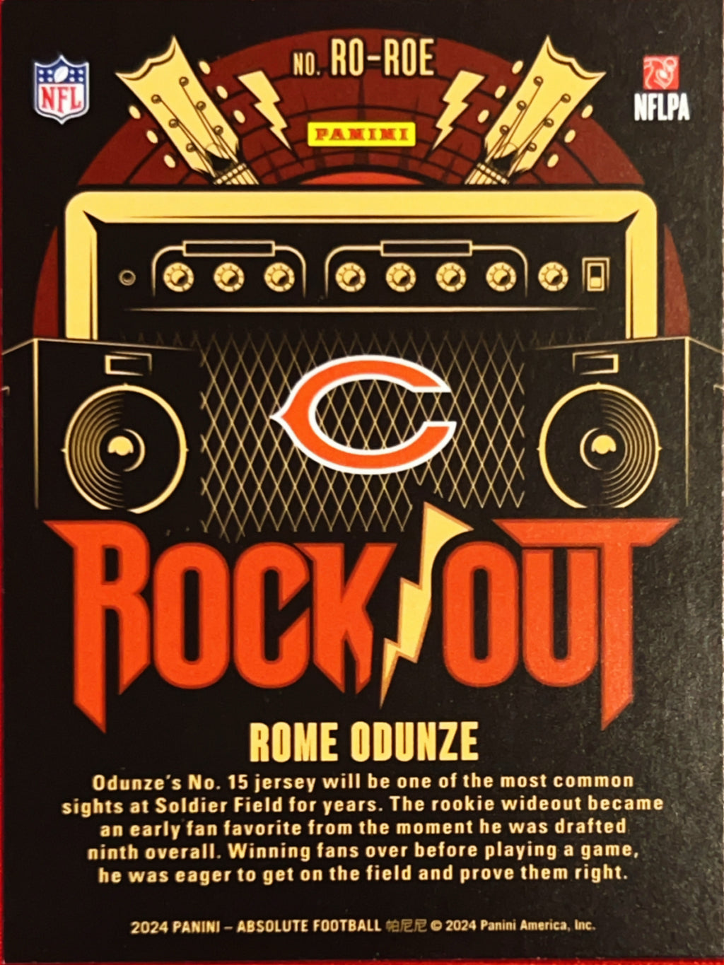 2024 Panini Absolute Rock Out Rome Odunze #RO-ROE RC