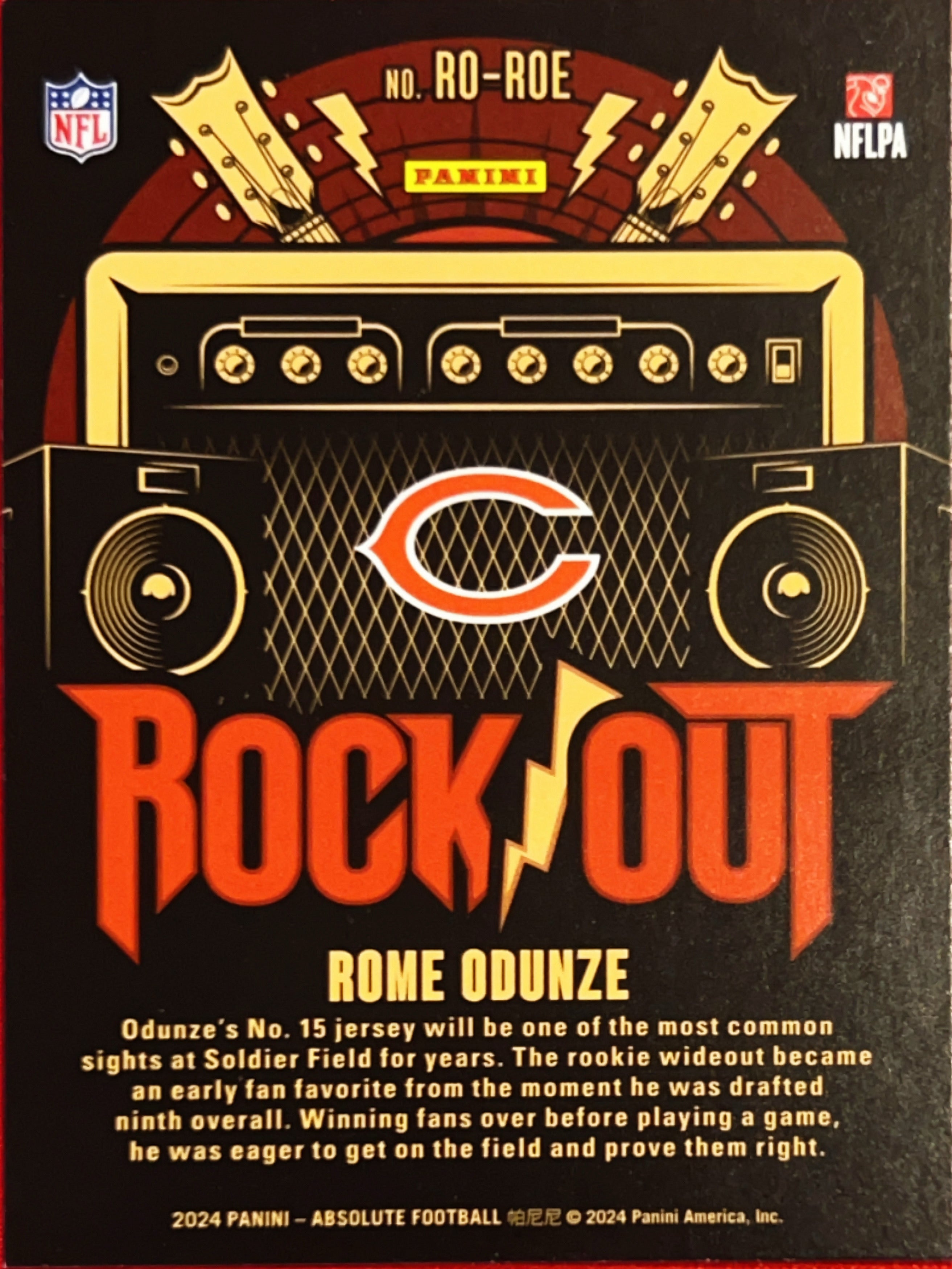 2024 Panini Absolute Rock Out Rome Odunze #RO-ROE RC