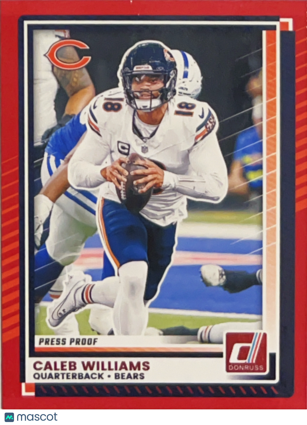 2025 Panini Donruss Caleb Williams #7 Press Proof Red