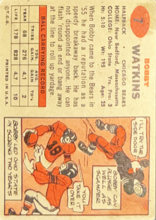 1957 Topps Bobby Watkins #7