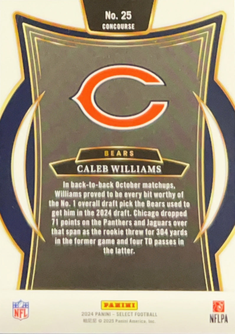 2024 Panini Select Concourse Caleb Williams #25 RC