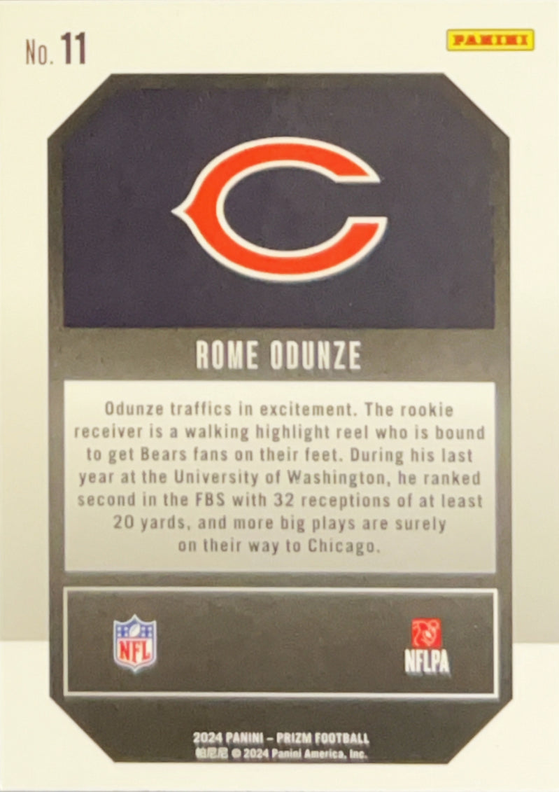 2024 Panini Prizm Emergent Rome Odunze #11 RC