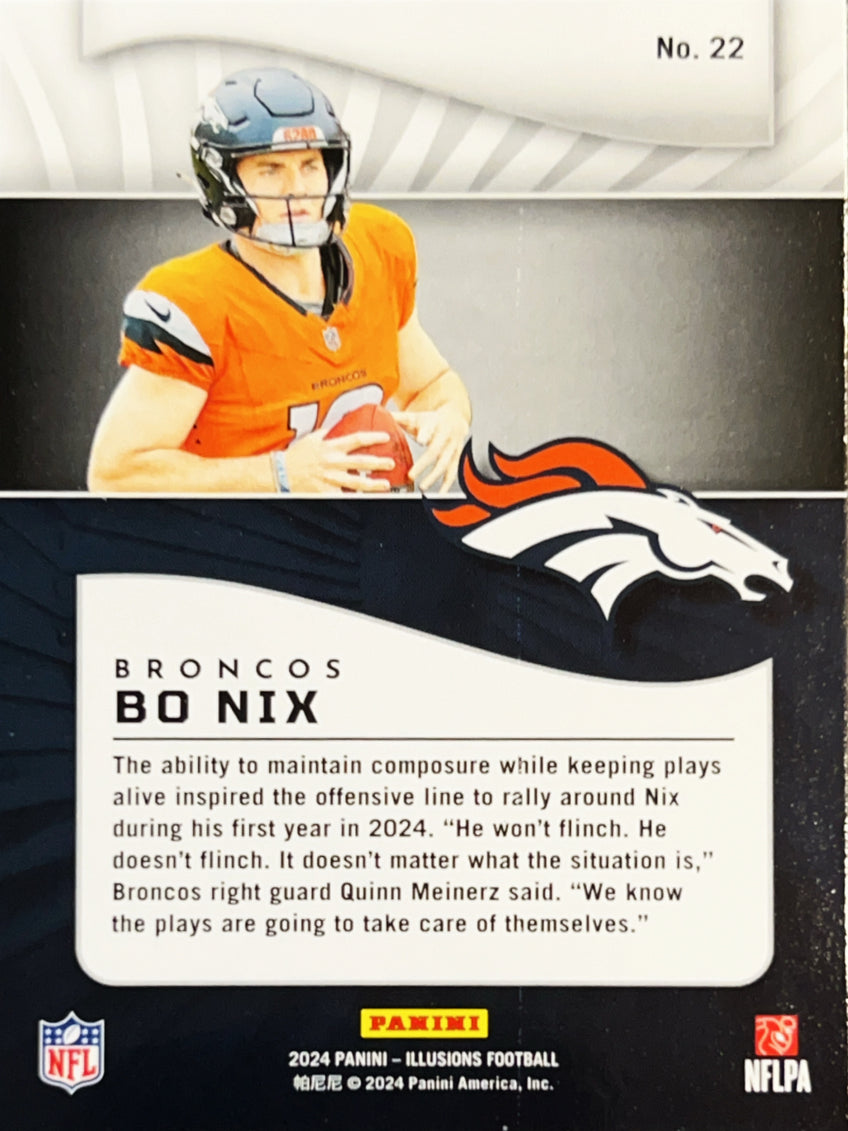 2024 Panini Illusions Football Bo Nix #22 RC