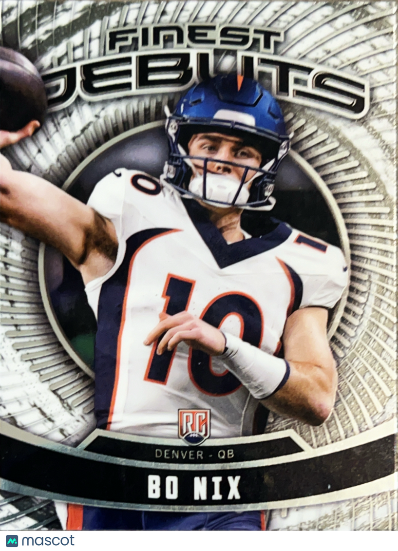 2024 Topps Finest Debuts Bo Nix #D-6 RC
