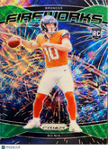2024 Panini Prizm Fireworks Bo Nix #23 Green RC