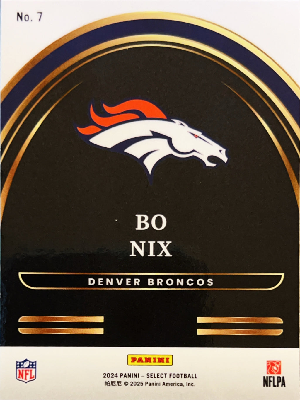 2024 Panini Select Football Bo Nix #7 RC