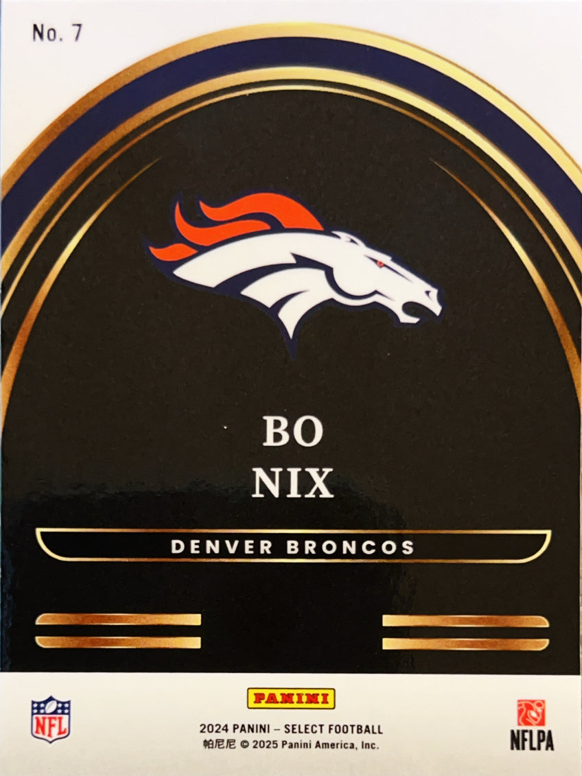 2024 Panini Select Football Bo Nix #7 RC
