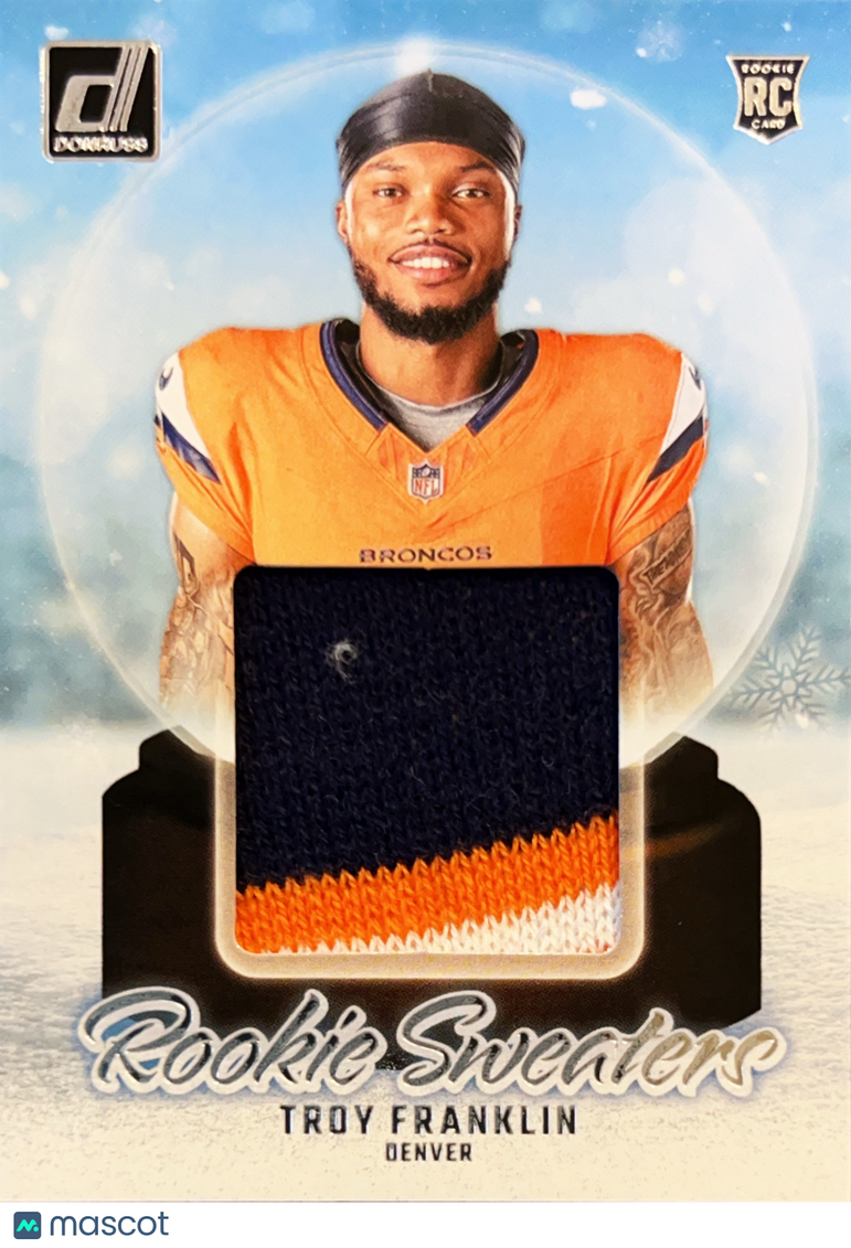 2024 Panini Donruss Rookie Sweaters Troy Franklin #RHS-TFR RC Memorabilia