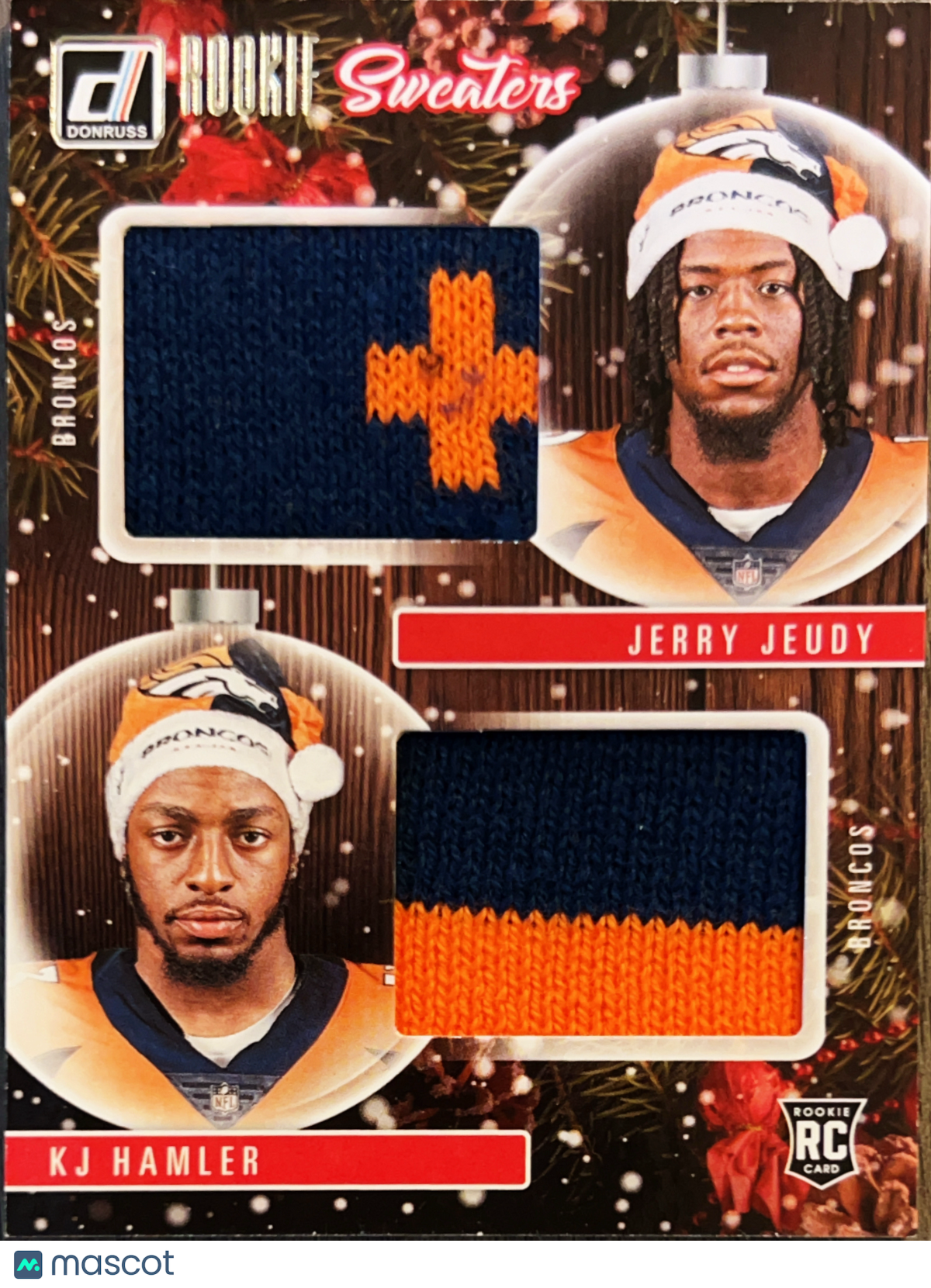 2020 Panini Donruss Rookie Sweaters Jerry Jeudy KJ Hamler #SWD-DE Dual Swatch