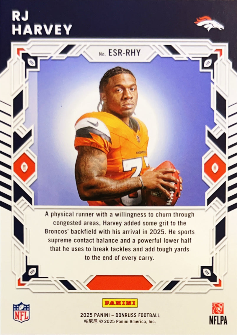 2025 Panini Donruss Elite Series Rookies RJ Harvey #ESR-RHY Holo