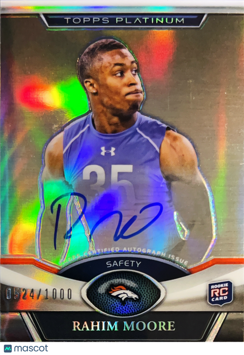 2011 Topps Platinum Rahim Moore #124 Refractor 0524/1000 RC
