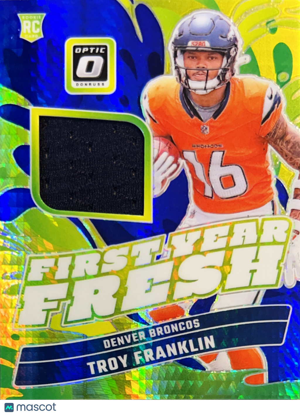 2024 Panini Donruss Optic Prizm Troy Franklin #FYF-TFN RC Memorabilia