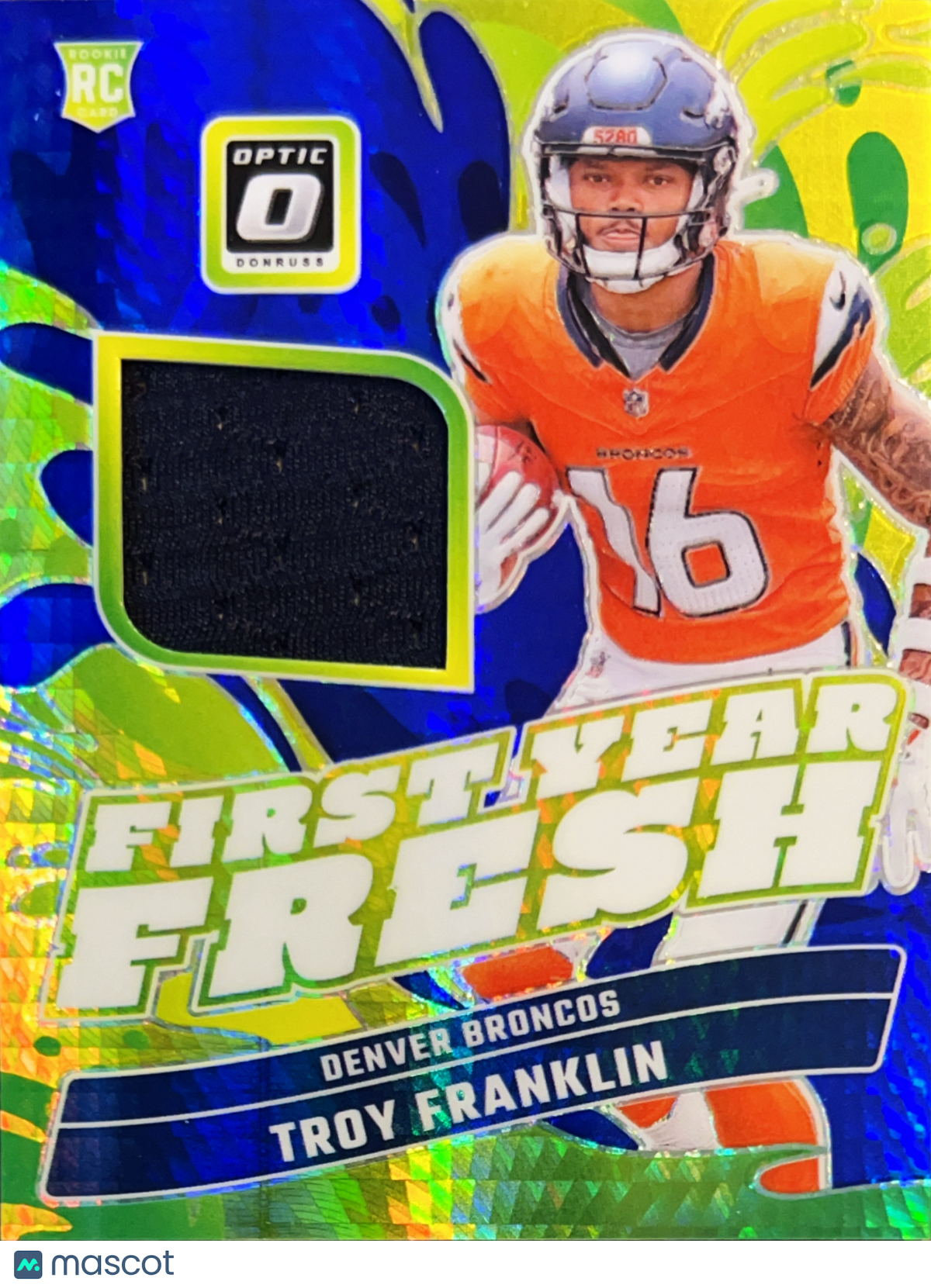 2024 Panini Donruss Optic Prizm Troy Franklin #FYF-TFN RC Memorabilia