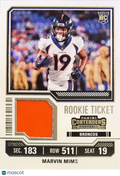 2023 Panini Contenders Football Marvin Mims #TS24 RC Memorabilia