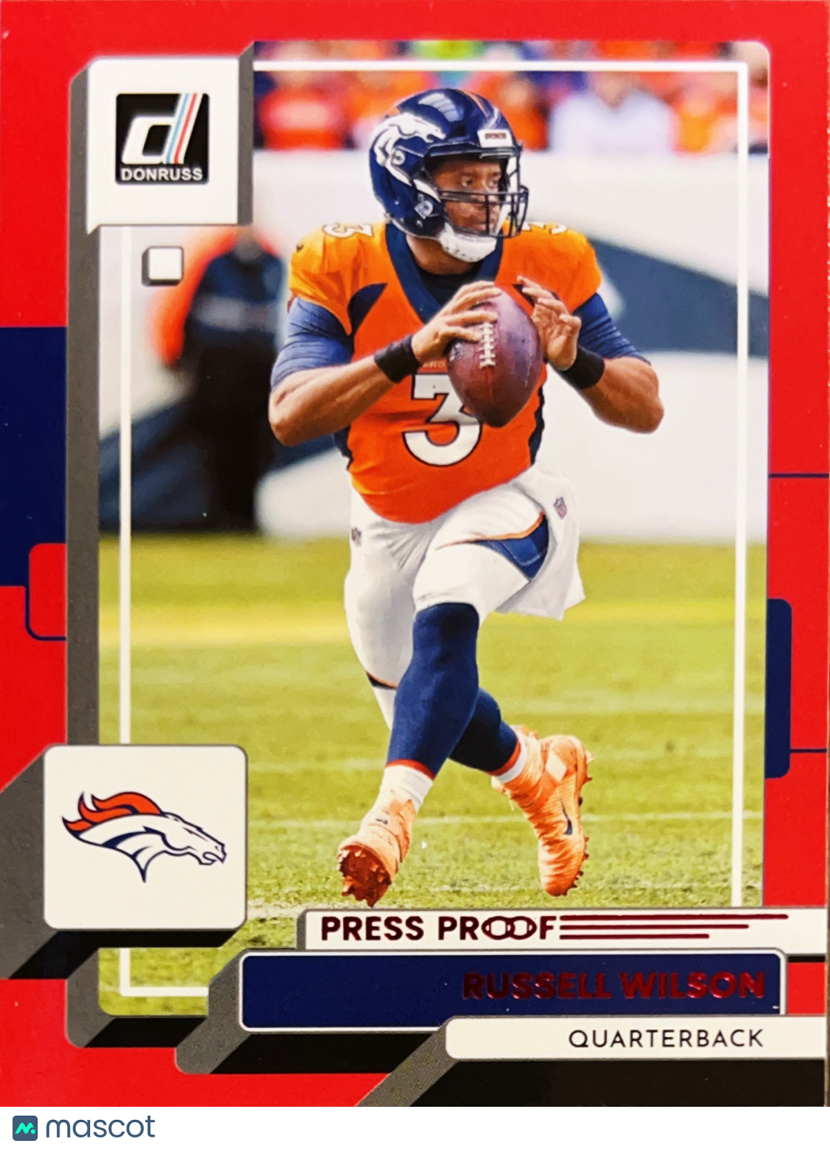 2022 Panini Donruss Football Russell Wilson #32 Press Proof Red