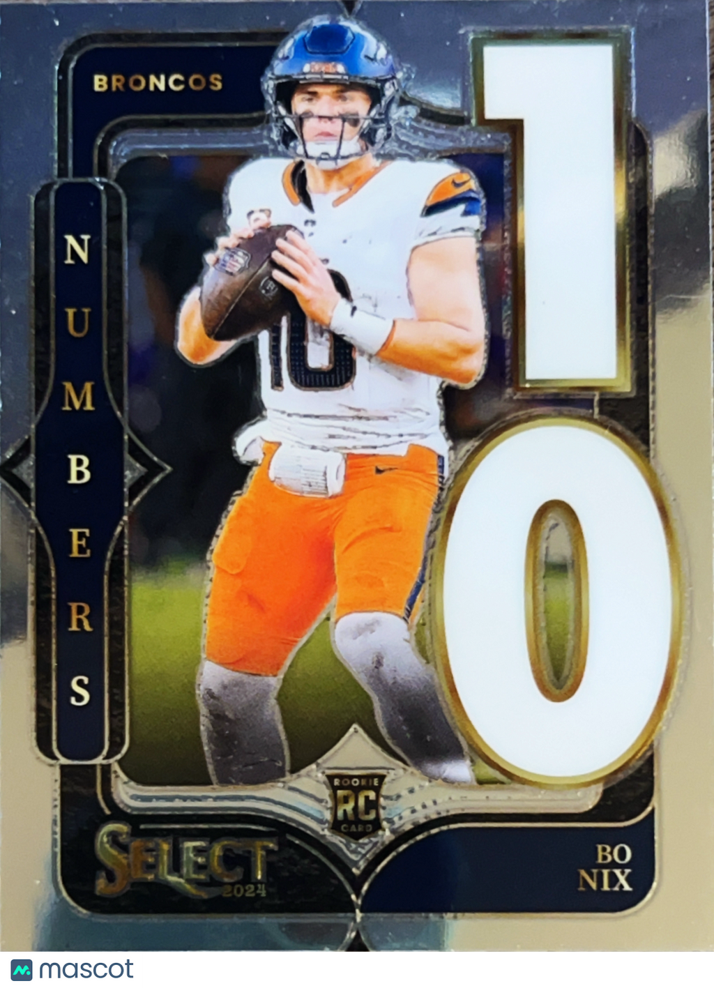 2025 Panini Select Numbers Bo Nix #6 RC