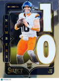 2025 Panini Select Numbers Bo Nix #6 RC