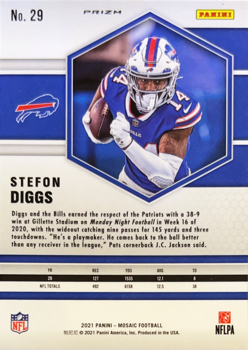 2021 Panini Mosaic Prizm Stefon Diggs #29 Pink