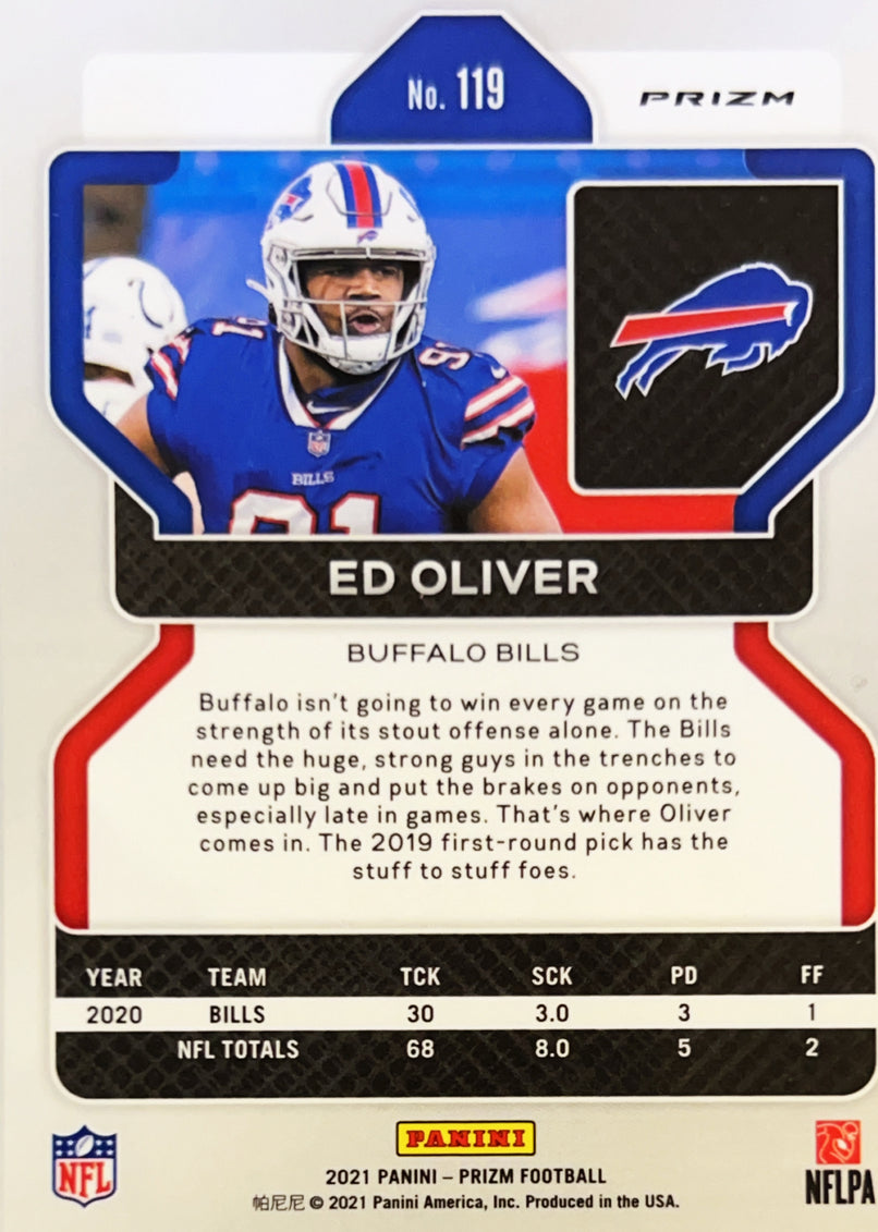 2021 Panini Prizm Ed Oliver #119 Orange Disco