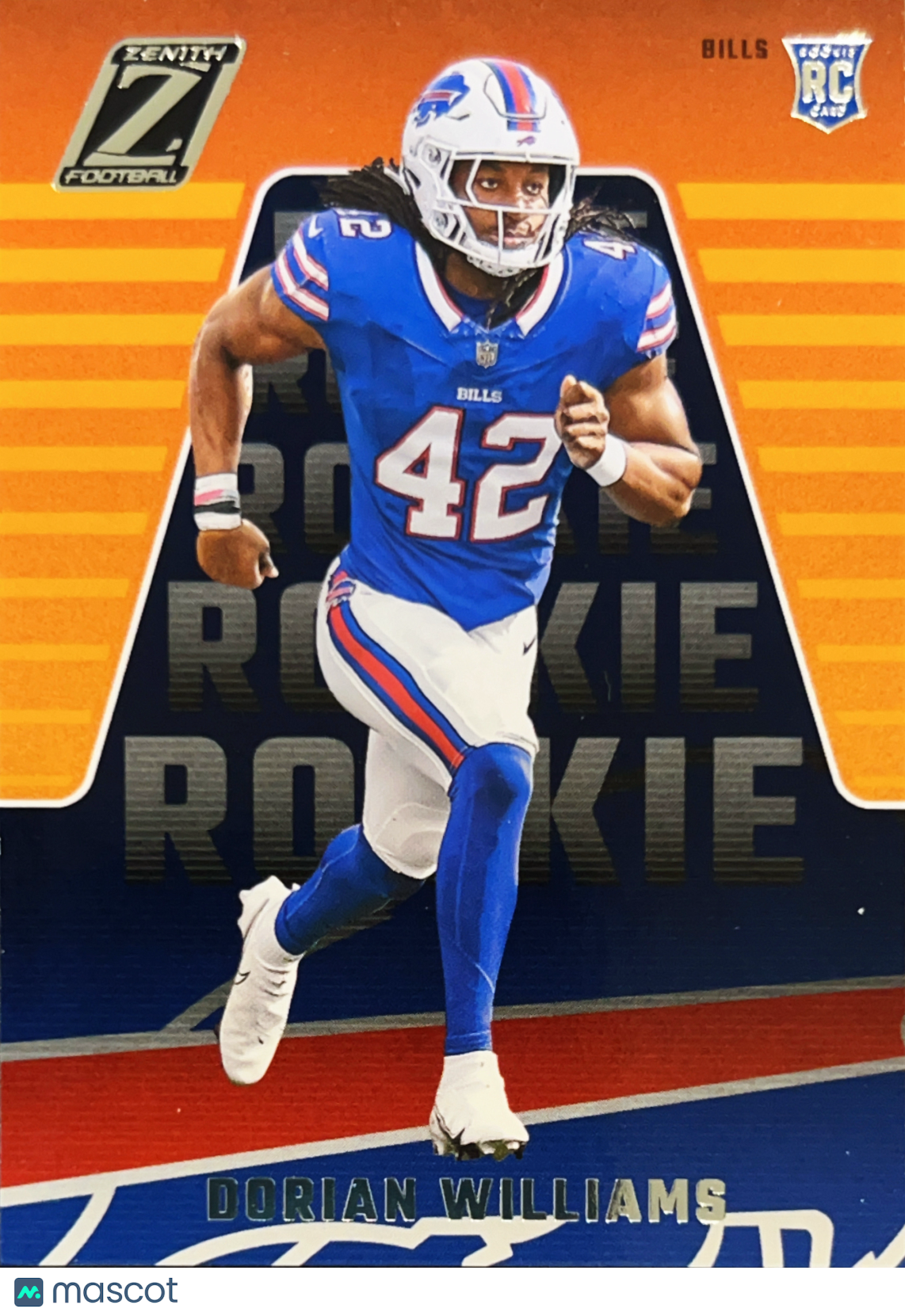 2023 Panini Zenith Football Dorian Williams #137 RC