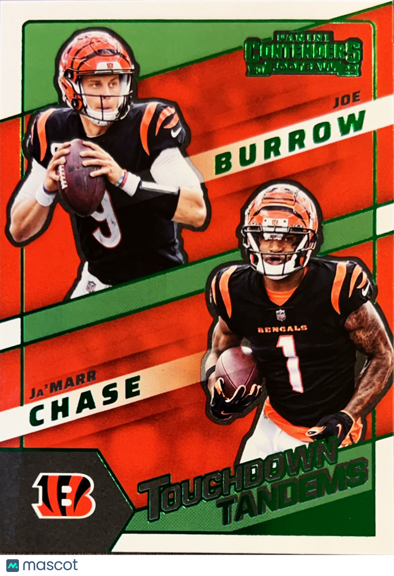 2023 Panini Football Touchdown Tandems Joe Burrow Ja'Marr Chase #TDT-CIN