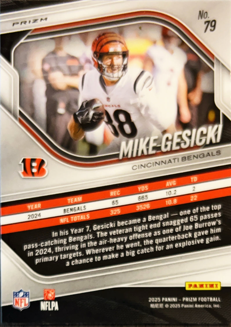 2025 Panini Prizm Mike Gesicki #79 Lazer